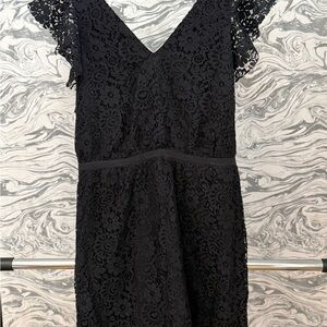 Madewell Black Lace Midi Dress